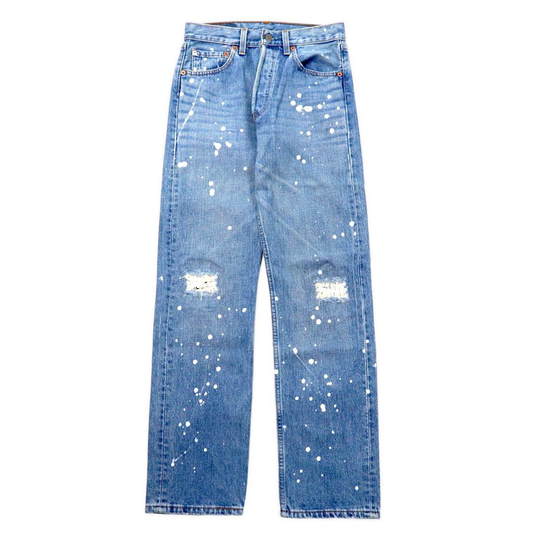 Levi's USA Made 90s 501 Denim Pants, Size 28, Blue, Painted and Distressed