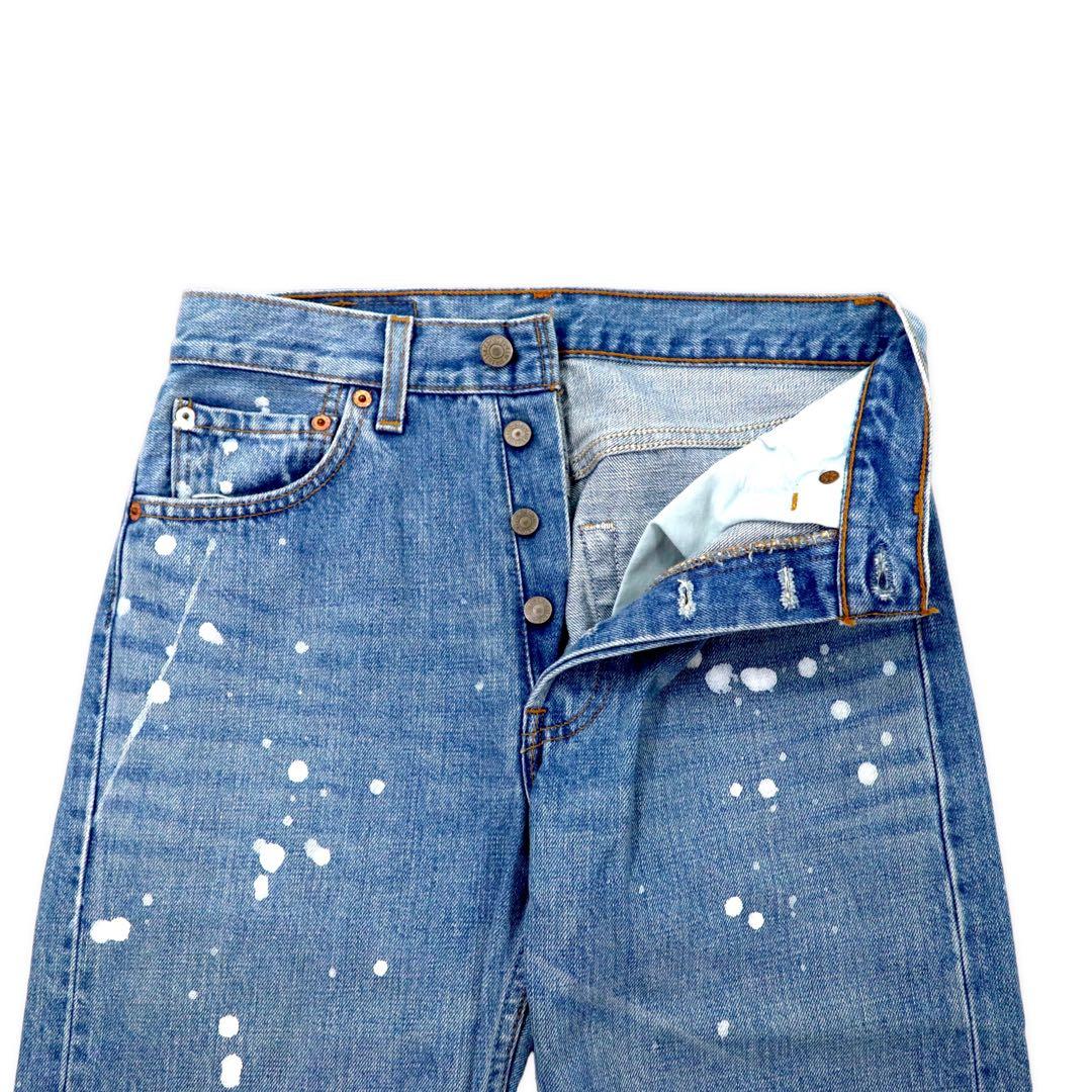 Levi's USA Made 90s 501 Denim Pants, Size 28, Blue, Painted and Distressed