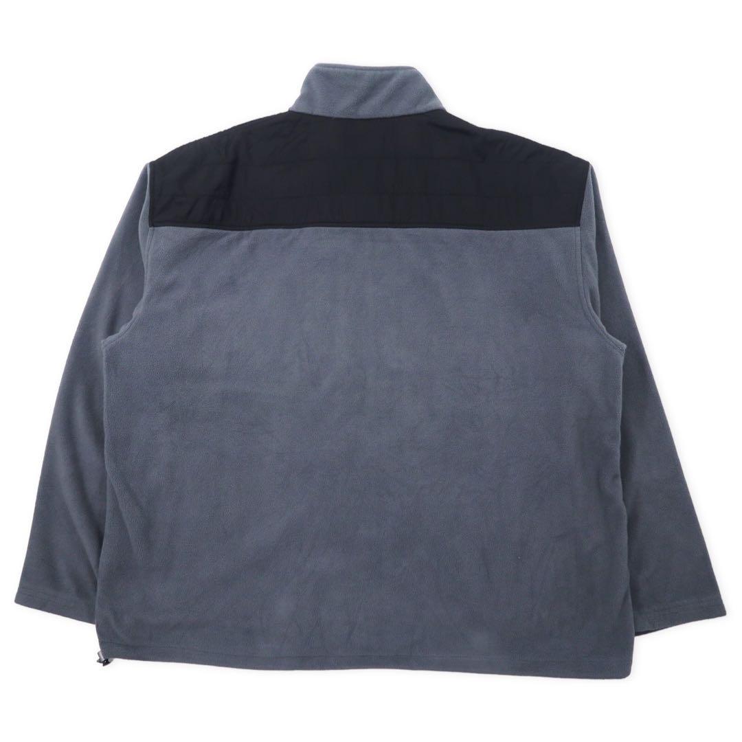 Reebok Nylon-Trimmed Fleece Jacket, Gray/Black, Two-Tone Polyester, 2XL, Big Size
