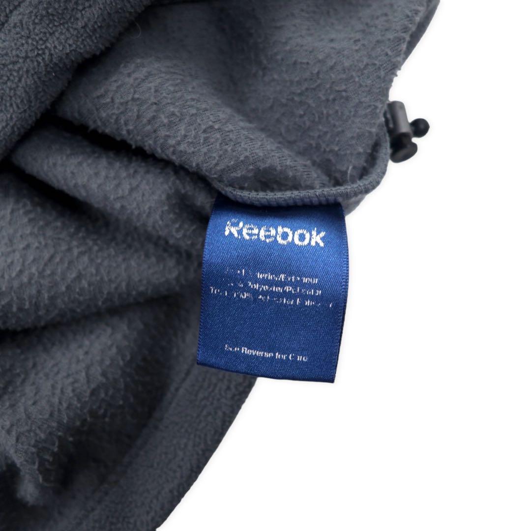 Reebok Nylon-Trimmed Fleece Jacket, Gray/Black, Two-Tone Polyester, 2XL, Big Size