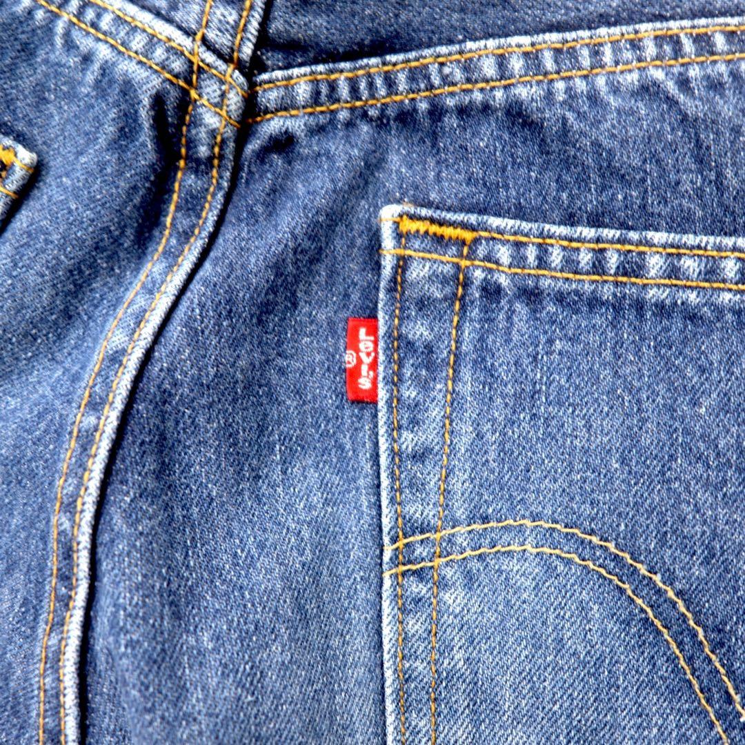 Levi's 90s 501 Regular Straight Denim Pants, Size L, Blue, Button Back 647, Small E, Paper Tag, Single Hem Stitching, Made in Mexico