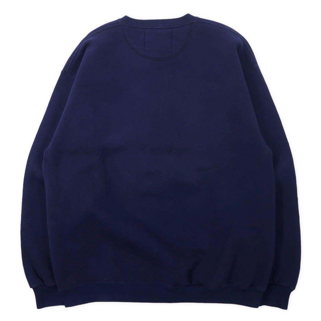 DANAGGERS USA Made 90s Printed Sweatshirt, Large, Navy, Cotton, Fleece-Lined, "THE BIG STICK"