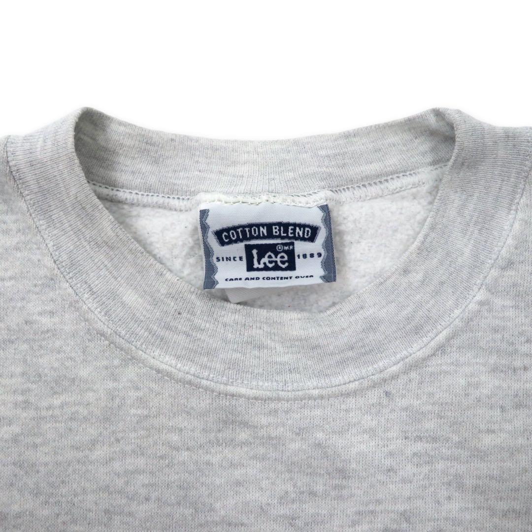 Lee 90年代 カレッジ プリントスウェット L グレー コットン 裏起毛 BOSTON