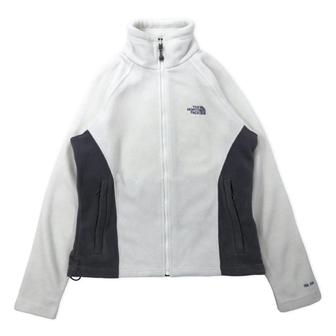 THE NORTH FACE Full-Zip Fleece Jacket, Size S, White, Polyester, with Embroidered Logo, TKA200