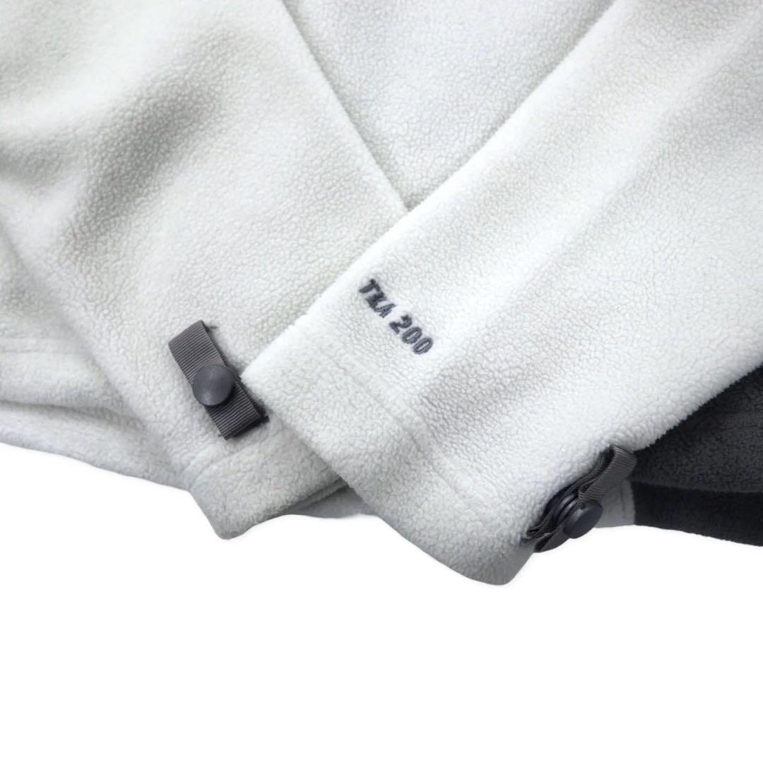 THE NORTH FACE Full-Zip Fleece Jacket, Size S, White, Polyester, with Embroidered Logo, TKA200