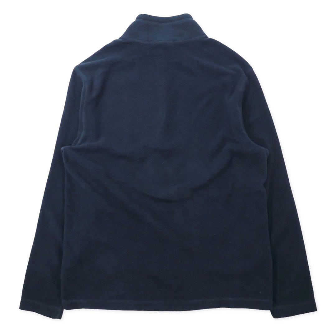 Eddie Bauer ハーフジップ フリースジャケット M ネイビー ポリエステル ワンポイントロゴ刺繍 Cloud Layer Pro 1/4 Zip Jacket EM31LK119
