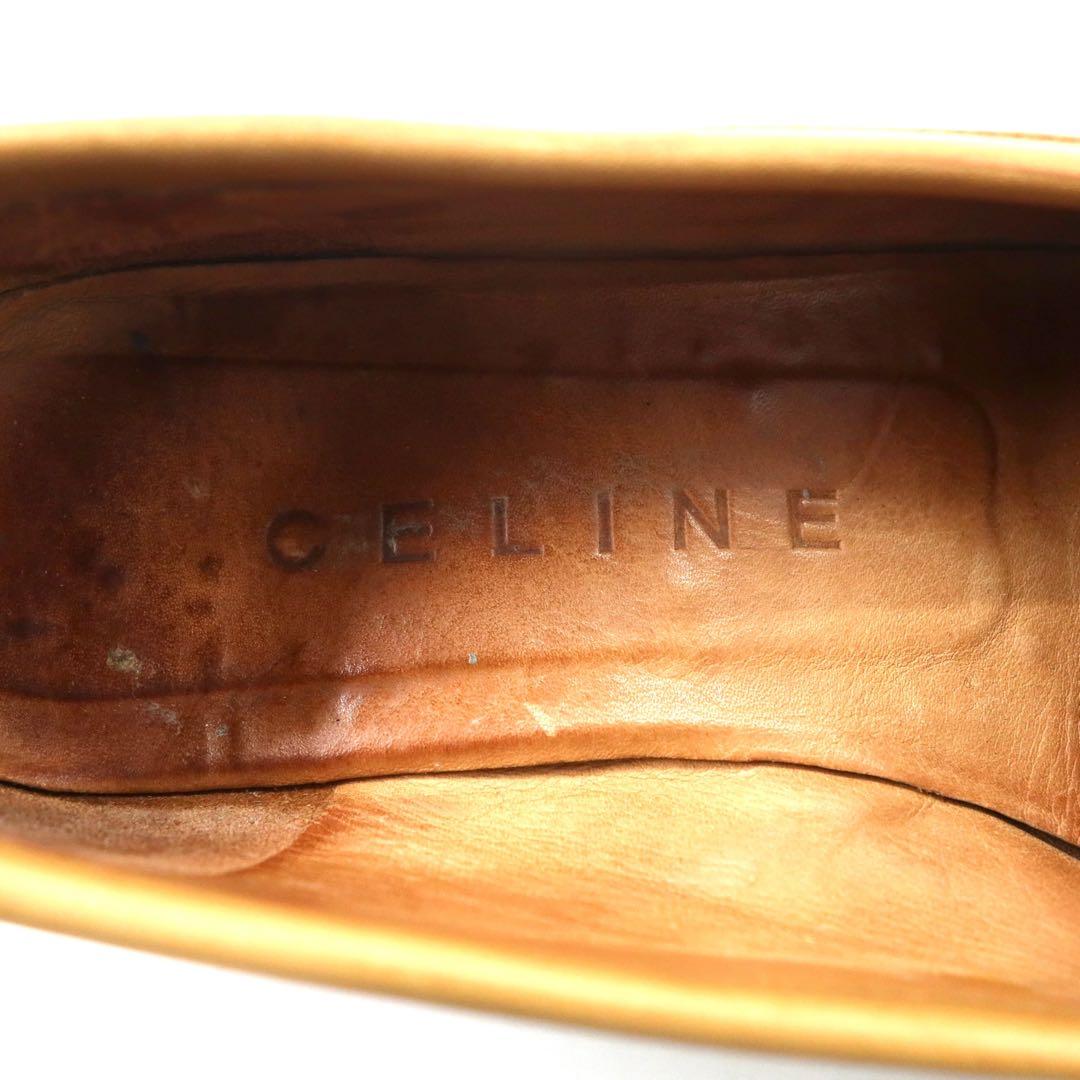 CELINE スリッポン ローファー 22cm ベージュ レザー イタリア製