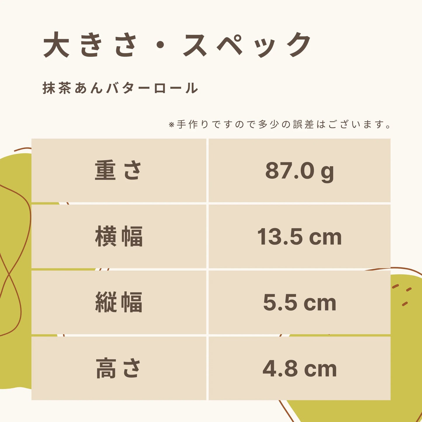Matcha bean paste butter roll: 7.0g of carbohydrates