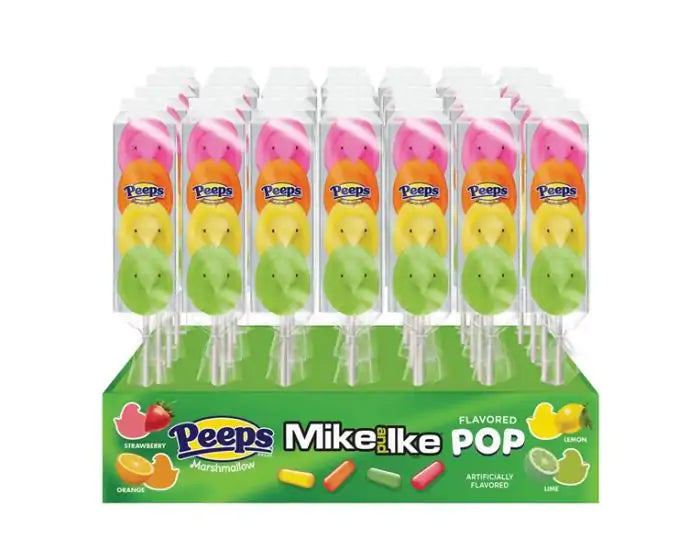 Peeps "Mike and Ike" Flavored Pops - LIMITED EDITION　ピープス　マイク＆アイク　ひよこマシュマロスティック　限定版