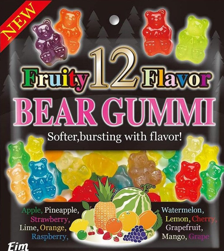 12 Fruity Flavor Bear Gummi / 12フルーツフレーバー ベアグミ