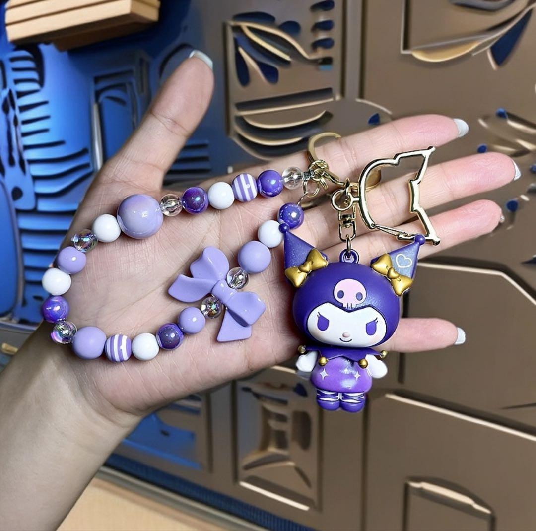 Kuromi Beads Keyring / クロミビーズキーホルダー