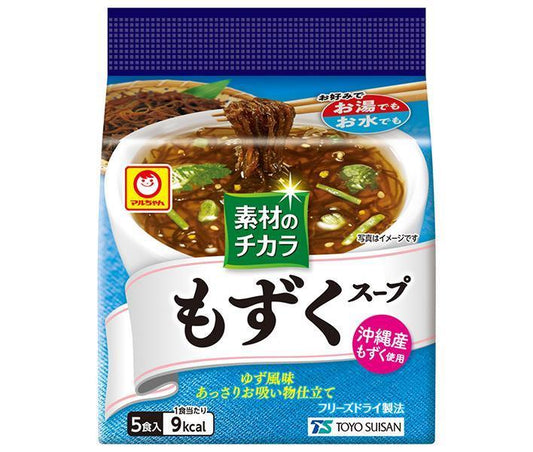 Toyo Suisan Maruchan Power of Ingredients Mozuku Soup (3.6g x 5 servings) x 6 bags [Shipped in Japan]