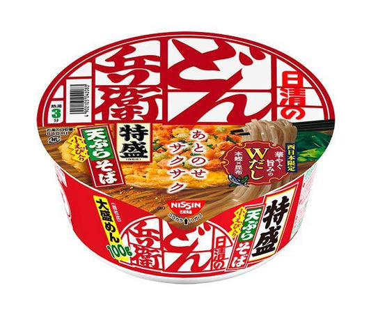 日清食品 日清のどん兵衛 特盛天ぷらそば [西] 142g×12個入【日本出荷】
