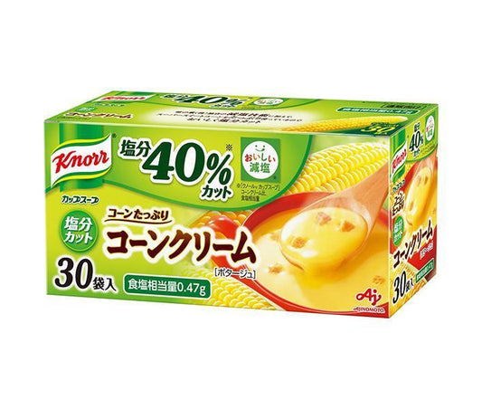 味の素 クノール カップスープ コーンクリーム (塩分カット) (18.9g×30袋)×1箱入【日本出荷】