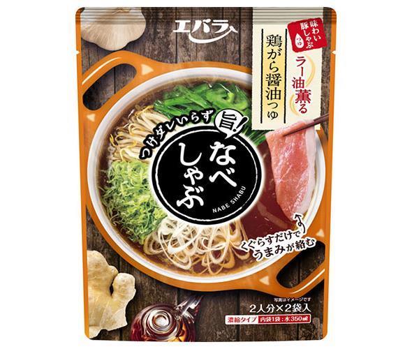 Ebara Foods Nabe Shabu Chicken Broth Soy Sauce, 200g (100g x 2 bags) x 12 bags [Ships from Japan] 