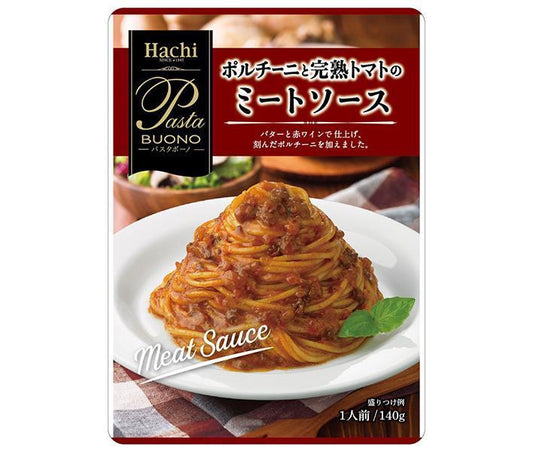 Hachi Foods Pasta Bono Porcini and Ripe Tomato Meat Sauce 140g x 24 pieces [Shipped in Japan]