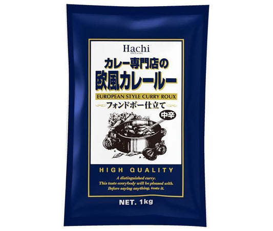 Hachi Foods Curry Specialty Store European-Style Curry Roux, Medium Spicy, 1kg x 12 Containers [Ships from Japan] 