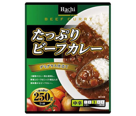 Hachi Foods Beef Curry, Medium Spicy, 250g x 20 packs [Ships from Japan] 