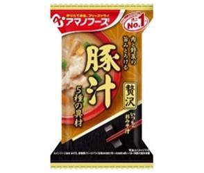 アマノフーズ フリーズドライ いつものおみそ汁贅沢 豚汁 10食×6箱入【日本出荷】
