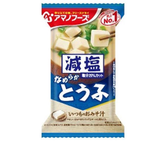 アマノフーズ フリーズドライ 減塩いつものおみそ汁 とうふ 10食×6箱入【日本出荷】