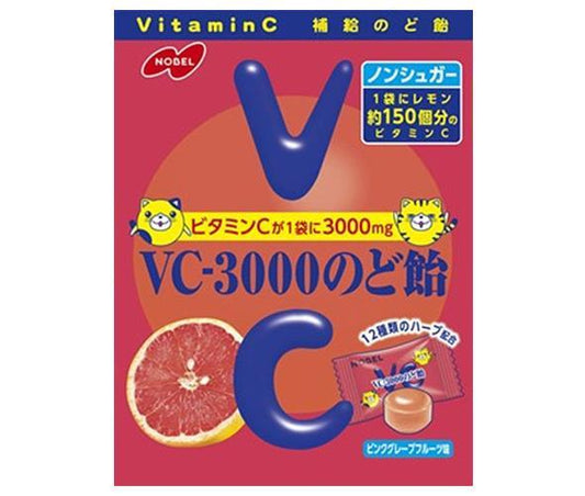 ノーベル製菓 VC-3000のど飴 ピンクグレープフルーツ 90g×6袋入【日本出荷】