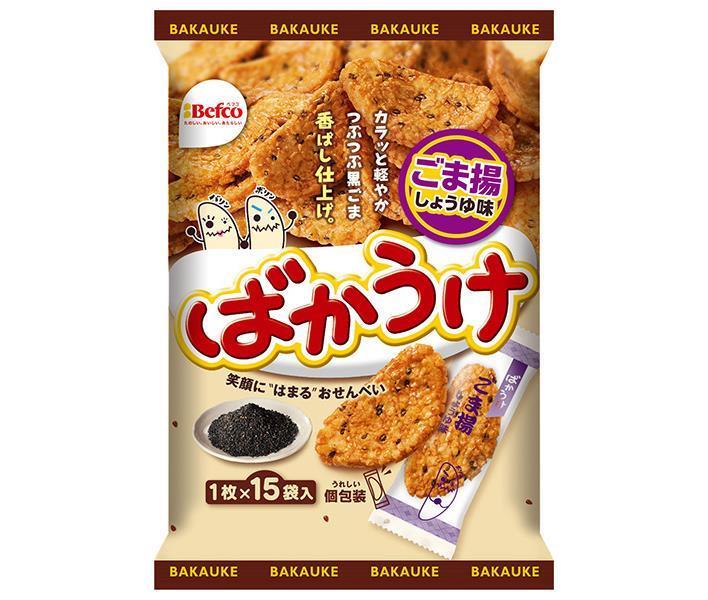 Kuriyama Rice Crackers Bakauke Sesame Fried Rice Crackers, 15 pieces x 12 bags [Ships from Japan] 