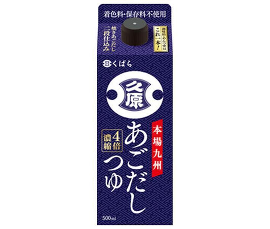 Kuhara Soy Sauce Flying Fish Dashi Soup, 500ml Paper Carton x 12 Bottles [Ships from Japan] 