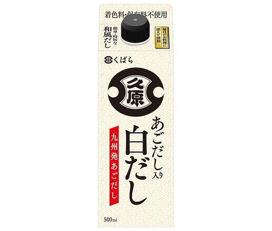 Kuhara Soy Sauce White Dashi with Flying Fish Stock, 500ml Paper Pack x 12 Bottles [Ships from Japan] 