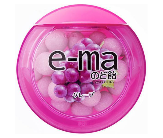 UHA味覚糖 UHAピピン e-maのど飴 容器 (グレープ) 33g×6個入【日本出荷】
