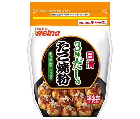 Nissin Verna Nissin Takoyaki powder with 3 types of dashi 500g x 12 bags [shipped in Japan]