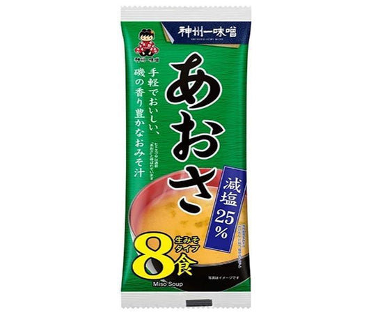 神州一味噌 即席生みそ汁 あおさ減塩 8食×12袋入【日本出荷】
