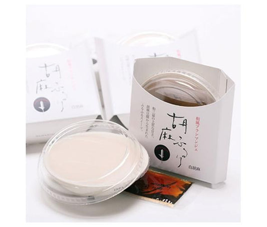 大覚総本舗 和風ブランマンジェ 胡麻ふるり 白胡麻 (生菓子80g 黒蜜10g)×40個入【日本出荷】
