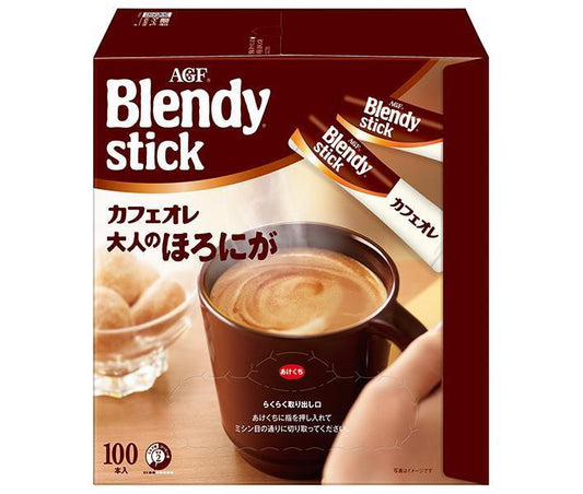 AGF Blendy Stick Café au Lait for Adults (8.0g x 100 sticks) x 4 boxes [shipped in Japan]