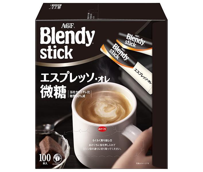 AGF Blendy Stick Espresso Au Lait Lightly Sweetened (6.2g x 100 sticks) x 4 boxes [Ships from Japan]