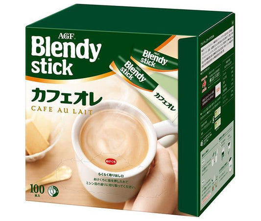 AGF Blendy Stick Cafe au Lait (8.8g x 100 sticks) x 4 boxes [Ships from Japan] 