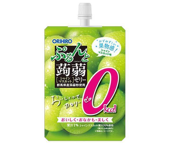 Orihiro Purunto Konnyaku Jelly Zero Calorie Shine Muscat 130g pouch x 48 pieces [Shipped in Japan]