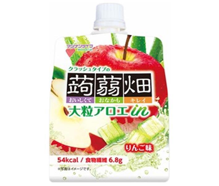 マンナンライフ 大粒アロエin クラッシュタイプの蒟蒻畑 りんご味 150gパウチ×30本入【日本出荷】