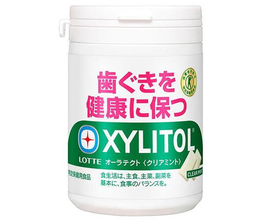 Lotte Xylitol Oratect Gum, Clear Mint, Slim Bottle, 125g x 6 [Ships from Japan] 