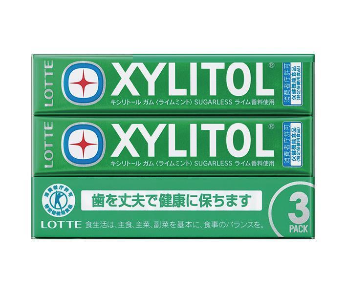 Lotte Xylitol Gum Lime Mint [Food for Specified Health Uses] 3P x 10 pieces [Shipped in Japan]