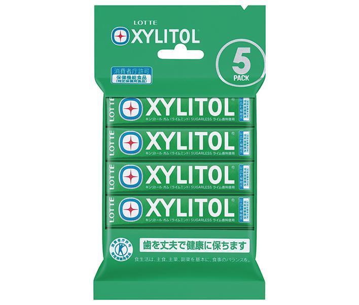 Lotte Xylitol Gum Lime Mint [Food for Specified Health Uses] 5P x 10 pieces [Shipped in Japan]