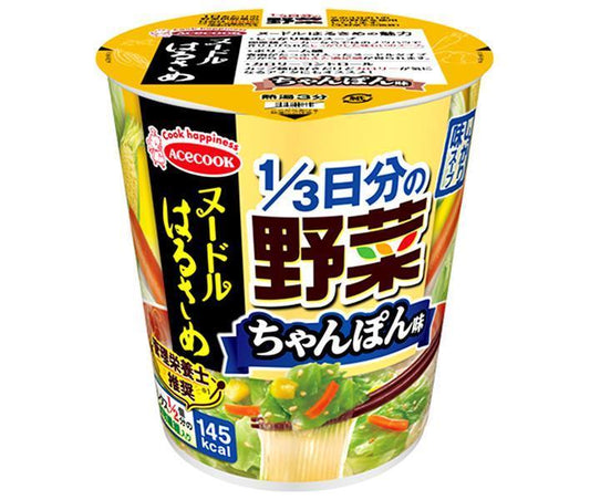 Acecook Harusame Noodles, 1/3 Day's Worth of Vegetables, Chanpon Flavor, 43g x 12 (6 x 2) Count [Ships from Japan]