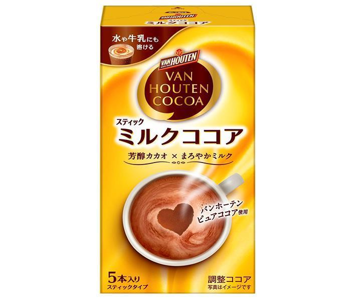 Kataoka Bussan Van Houten Milk Cocoa (18g x 5 bottles) x 30 packs [Ships from Japan] 
