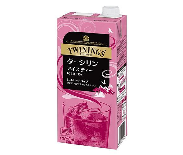 片岡物産 トワイニング アイスティー ダージリン(無糖) 1000ml紙パック×6本入【日本出荷】