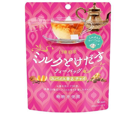 Mitsui Norin Milk Melting Tea Bags, Spiced Chai (7.8g x 4 bags) x 24 bags [Ships from Japan] 
