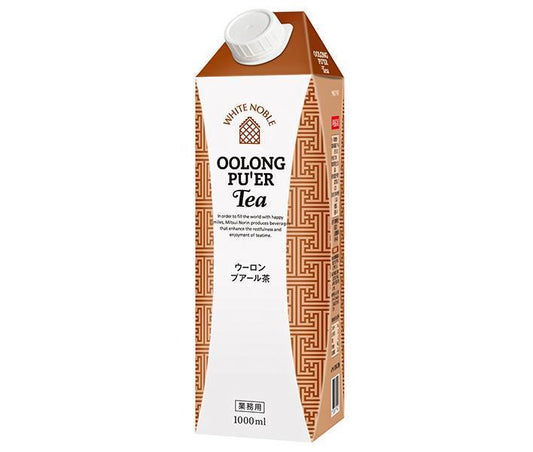 Mitsui Norin White Noble Oolong Pu'er Tea, 1L paper carton x 6 bottles [Ships from Japan] 