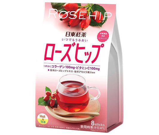 Mitsui Norin Nitto Black Tea Always Moisturizing Rosehip (11g x 8 sticks) x 24 (6 x 4) bags [Ships from Japan] 