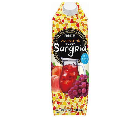 Mitsui Norin Nitto Black Tea Non-Alcoholic Sangria, 1L Paper Carton x 6 Bottles [Ships from Japan] 