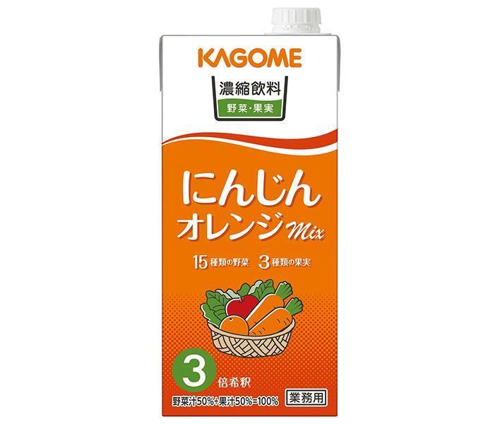Kagome Concentrated Beverage Carrot Orange Mix (3x diluted) 1L paper pack x 6 bottles [shipped in Japan]