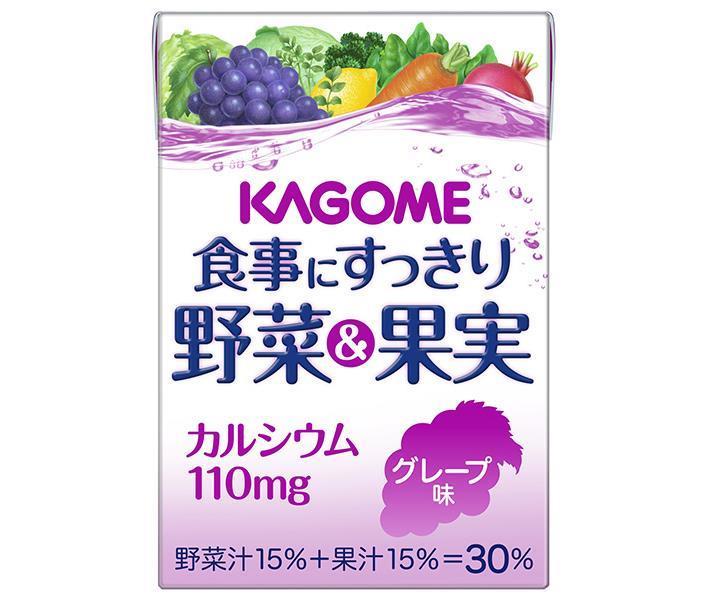 Kagome Vegetable & Fruit Calcium for Refreshing Meals Grape Flavor 100ml Paper Pack x 36 Pieces [Shipped in Japan]