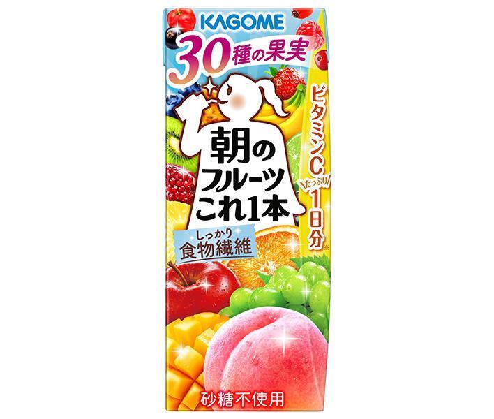 カゴメ 朝のフルーツこれ一本 200ml紙パック×24本入【日本出荷】